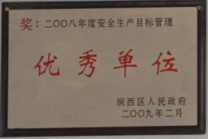 2008年度安全生产目标管理***单位