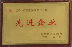 2010年度安全生产先进企业